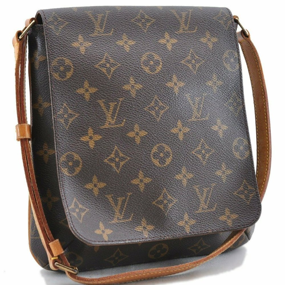 Louis Vuitton Monogram Canvas Brown and Tan Crossbody Shoulder Bag